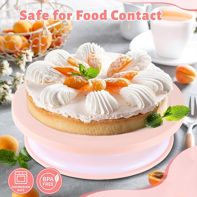 207PCS Cake Decorating Kit Includes Revolving cake turntable for decorating, Icing Bags and Tips Set, 3 Spatulas, 3 Cake Scraper, 100 Piping Bags, frosting piping kit,and 3 Coupler for Baking