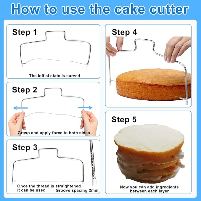68Pcs Cake Decorating Kit, Baking Supplies Included Turntable, Leveler, 24 Numbered Icing Piping Tips, 2 Spatula, 3 Scrapers, 30+1 Piping Bags, for Beginners Desserts Parties Mother's Day Gift Ideas